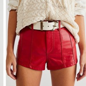Vegan leather “Dangerous Game” shorts